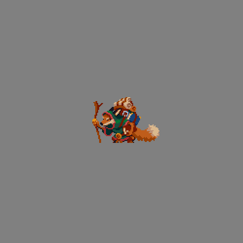 
We’ve been busy working on the backbone of this untitled game this week, so here’s an animation for the game of a foxy merchant by our artist Johan!
